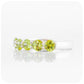 Danelle, a Peridot Half Eternity Trellis Ring