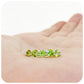 Danelle, a Peridot Half Eternity Trellis Ring