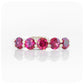 The Danelle, a Rhodolite Garnet Half Eternity Trellis Ring