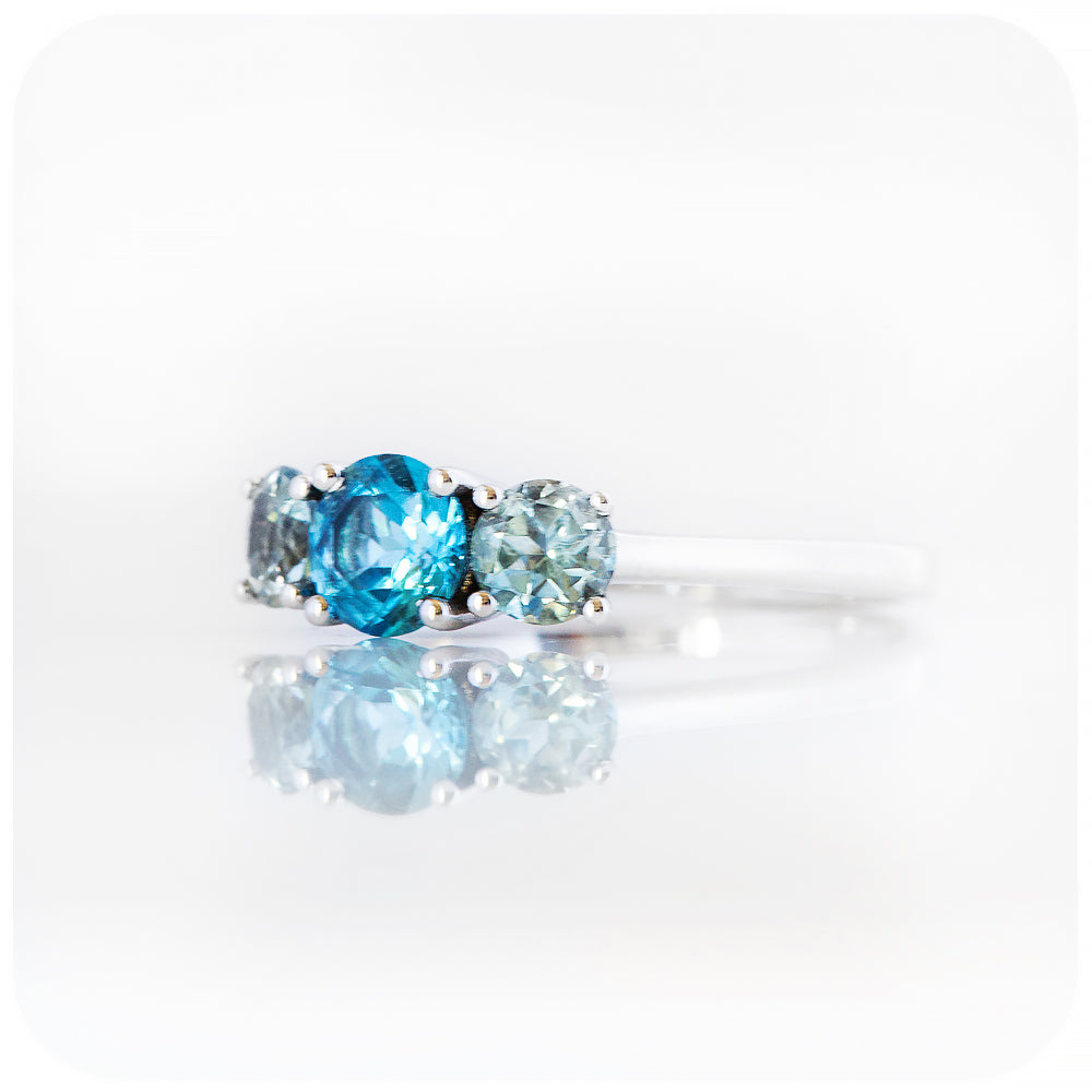 The Swiss and Sky Blue Topaz Trilogy Ring – Victoria's Jewellery