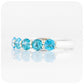 Danelle, a Swiss Blue Topaz Half Eternity Trellis Ring