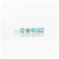The Ellie, a Swiss Blue Topaz Six Stone Half Eternity Ring