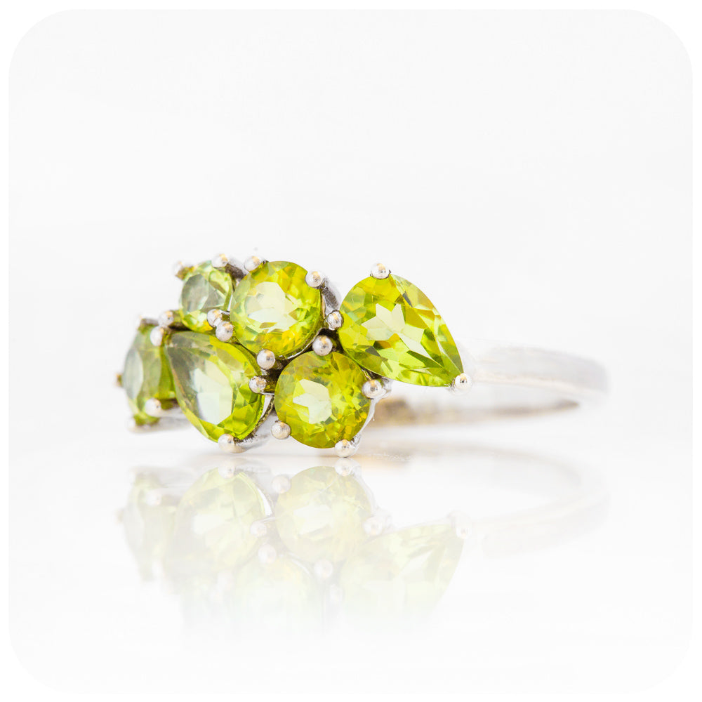 Peridot on sale cluster ring