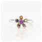 The Flower, A Rainbow Ring in Sterling Silver