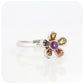 The Flower, A Rainbow Ring in Sterling Silver