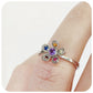 The Flower, A Rainbow Ring in Sterling Silver