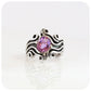 Amethyst Wave Ring in Sterling Silver