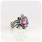 Amethyst Wave Ring in Sterling Silver