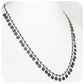 Sterling Silver Dangling Disc Necklace finished with Black Rhodium