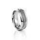 mens tungsten engagement wedding ring with damascus inlay