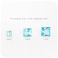 Square cut Swiss Blue Topaz Stud Earrings in Sterling Silver - 7mm