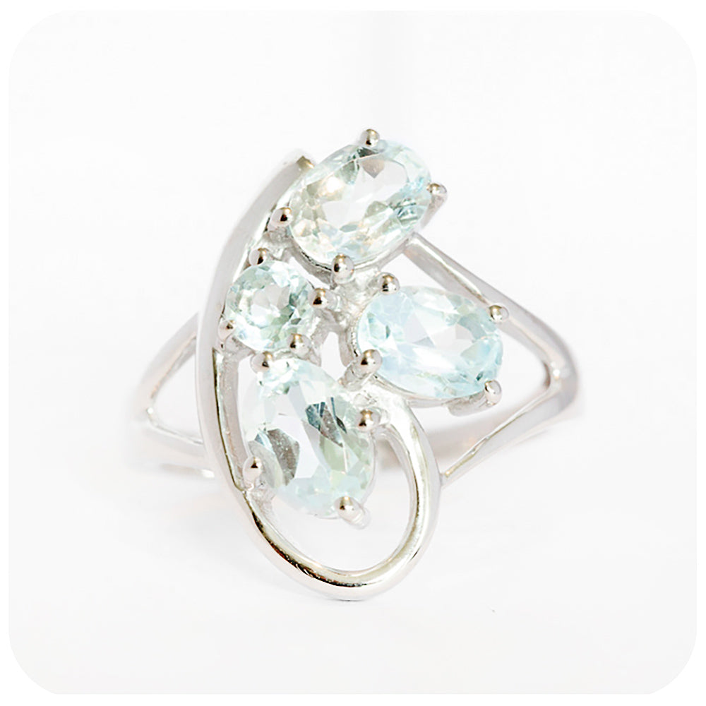 Sky Blue Topaz Ring in Sterling Silver