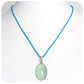 Oval Rose cut Chalcedony Pendant in Sterling Silver