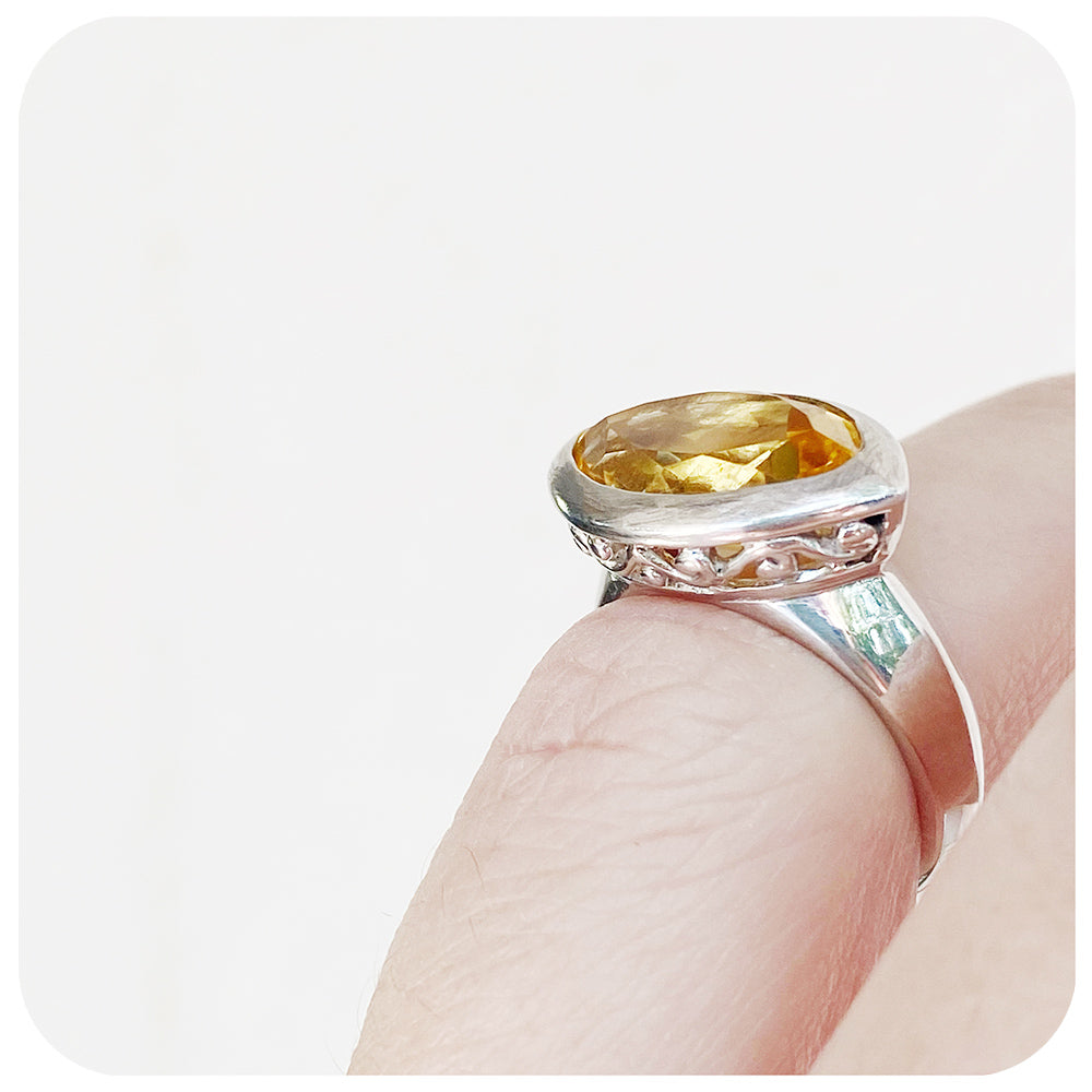 Citrine marquise clearance ring