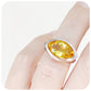 Marquise cut Bright Yellow Citrine Ring in Sterling Silver - Victoria's Jewellery