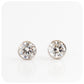 6mm Round cut Cubic Zirconia Stud Earrings in Sterling Silver