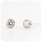 6mm Round cut Cubic Zirconia Stud Earrings in Sterling Silver