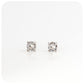 4mm Round cut Cubic Zirconia Stud Earrings in Sterling Silver