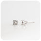 4mm Round cut Cubic Zirconia Stud Earrings in Sterling Silver