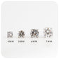 4mm Round cut Cubic Zirconia Stud Earrings in Sterling Silver