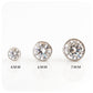 6mm Round cut Cubic Zirconia Stud Earrings in Sterling Silver