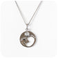 Mom and Baby Feet Necklace in Sterling Silver