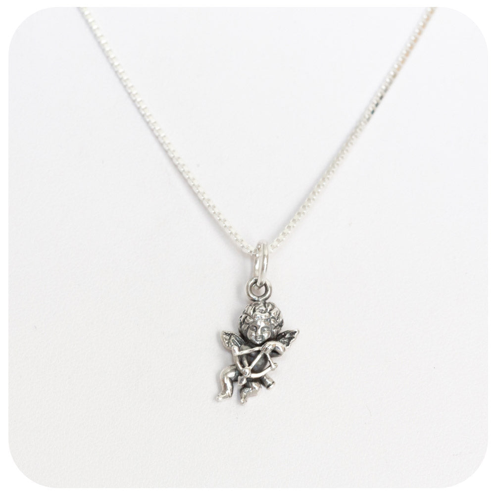 Sterling Silver Cupid Pendant and Chain