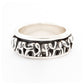 Elephant Eternity Ring with Center Spinner Band