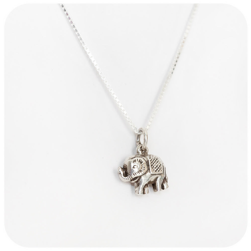 Sterling Silver Elephant Pendant and Chain - Victoria's Jewellery
