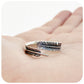 Oxidised Feather Ring in Sterling Silver