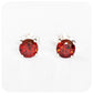 Round cut Garnet Stud Earrings in Sterling Silver - 4mm