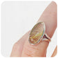 Oval cut Gold Rutile Quartz Split Band Ring