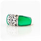 Green Onyx Chunky Ring in Sterling Silver