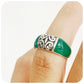 Green Onyx Chunky Ring in Sterling Silver