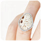 Leather and Cubic Zirconia Ring