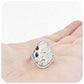 Leather and Cubic Zirconia Ring