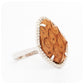 Leather and Cubic Zirconia Ring