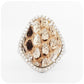 Leather and Cubic Zirconia Ring