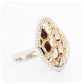 Leather and Cubic Zirconia Ring