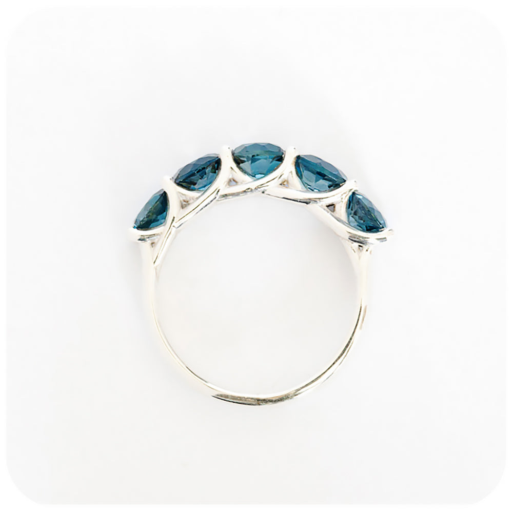 The Amanda, a London Blue Topaz Trellis Ring