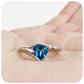 Trillion cut London Blue Topaz Ring in Sterling Silver - Victoria's Jewellery