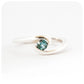 round cut teal london blue topaz wave ring