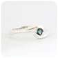 round cut teal london blue topaz wave ring