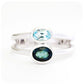 The Double Oval, London and Sky Blue Topaz Ring in Sterling Silver