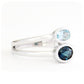 The Double Oval, London and Sky Blue Topaz Ring in Sterling Silver