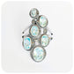 blue topaz vintage statement ring in silver