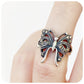 Sterling Silver Butterfly Ring with Marcasite gemstones - Victoria's Jewellery