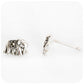 Sterling Silver Elephant Stud Earrings with Marcasite