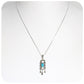 Swiss Blue Topaz, Pearl and Marcasite Chandelier Vintage Pendant - Victoria's Jewellery