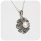 Pearl and Marcasite Flower Pendant - Victoria's Jewellery